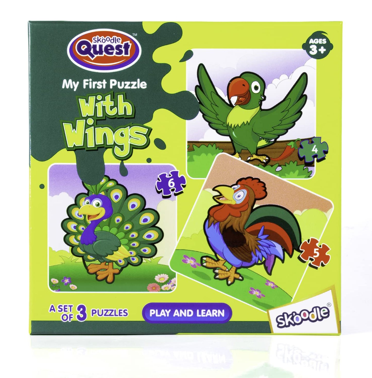 Skoodle Quest My First With Wings Bird Puzzle Set of 3
