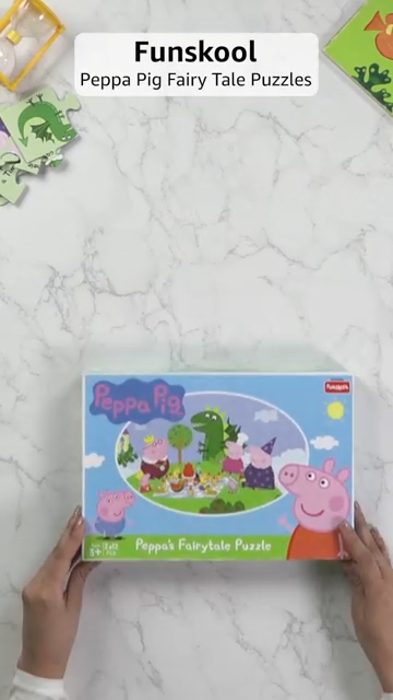 Funskool-Peppa Pig Fairy Tale 2In1,Educational,2x12 Pieces,Puzzle,for 3 Year Old Kids and Above,Toy