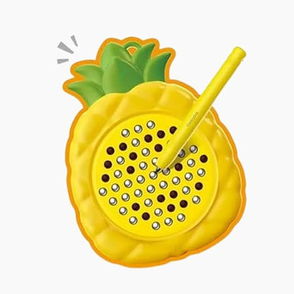 Pineapple Magnetic Drawing Pad with Stylus Pen Metal Bals | Erasable Doodle Writing Toys Board Early Educational-Montessori Toy