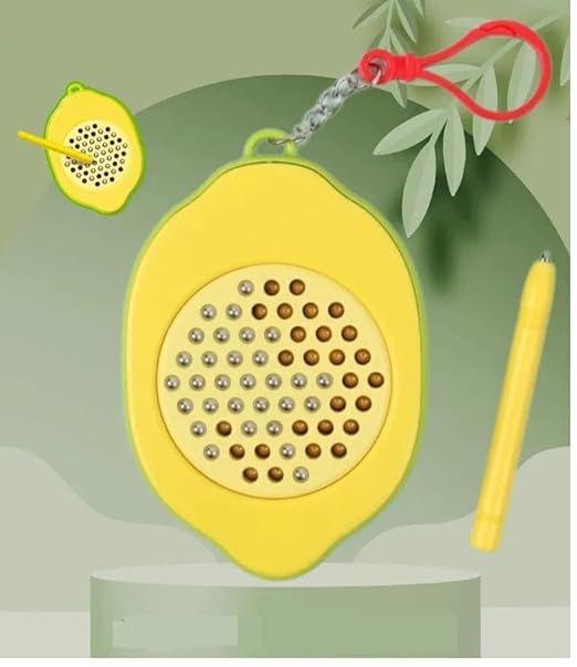 Pineapple Magnetic Drawing Pad with Stylus Pen Metal Bals | Erasable Doodle Writing Toys Board Early Educational-Montessori Toy