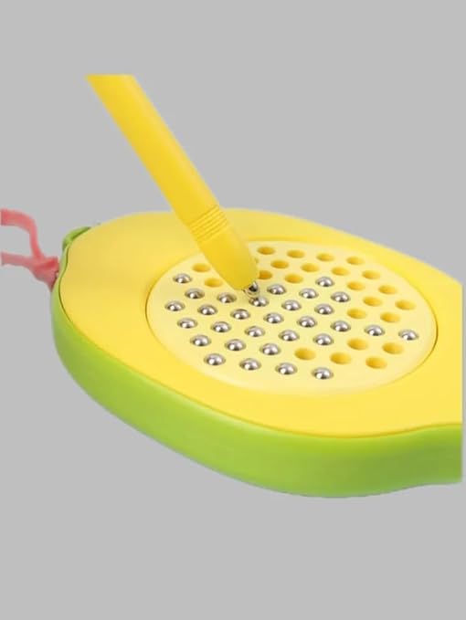 Pineapple Magnetic Drawing Pad with Stylus Pen Metal Bals | Erasable Doodle Writing Toys Board Early Educational-Montessori Toy