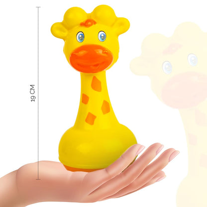 RATNA'S Giraffe Roly Poly Push and Wobble Sound Toy for Kids 8+ Months, Bright Colours
