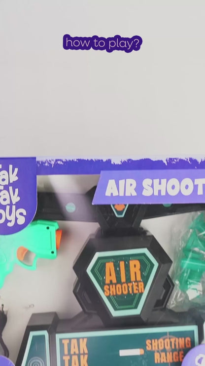 Air Shooter Floating Ball Target Game with Blaster, Glow-in-the-Dark Pedestals, Lights and Sound