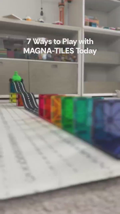 Magna-Tiles Magnetic Building Toys,Clear Colors Set,Multi Color (100 Pieces)