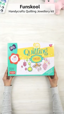 Handy Crafts Funskool Quilling Jewellery, Art and Craft Kit, Paper Craft Kit, Art and Craft Kit, DIY Kit, Ages 8 Years and Above, Multicolour