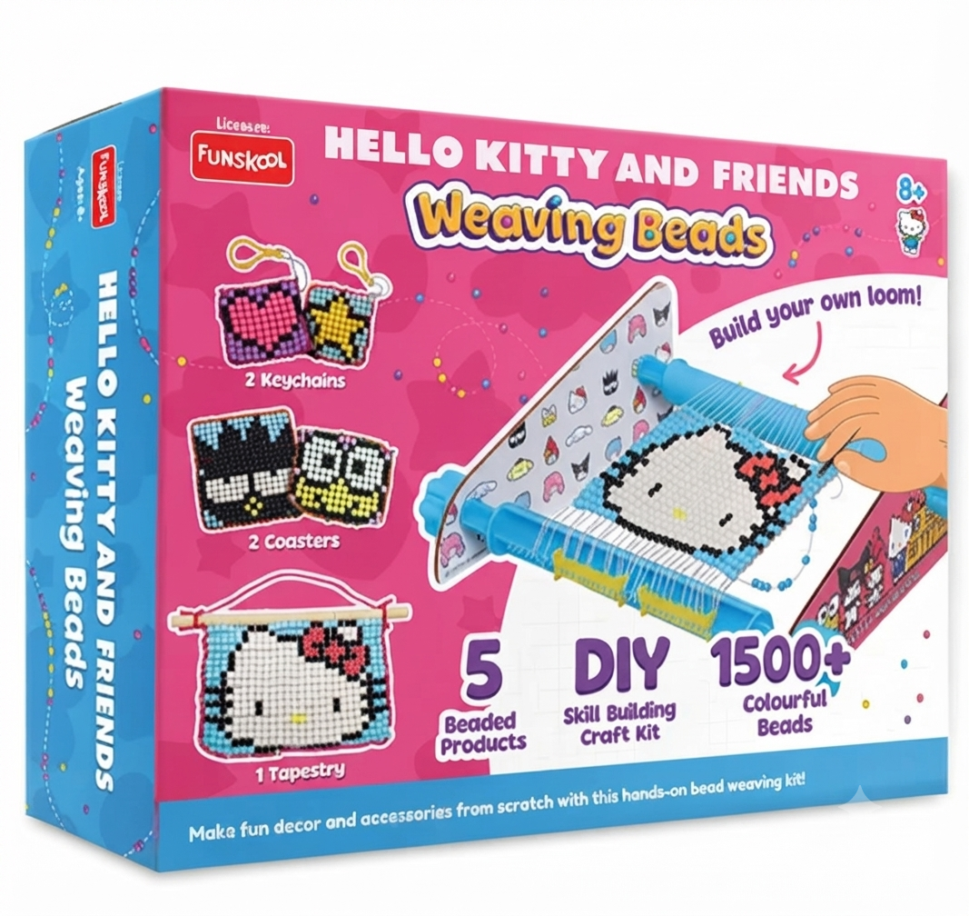 Hello Kitty and Friends Weaving Beads Kit – DIY Loom Set