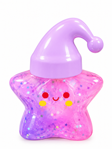 Star Wish Bottle Glitter Slime — Cute Santa Hat Cap Toy