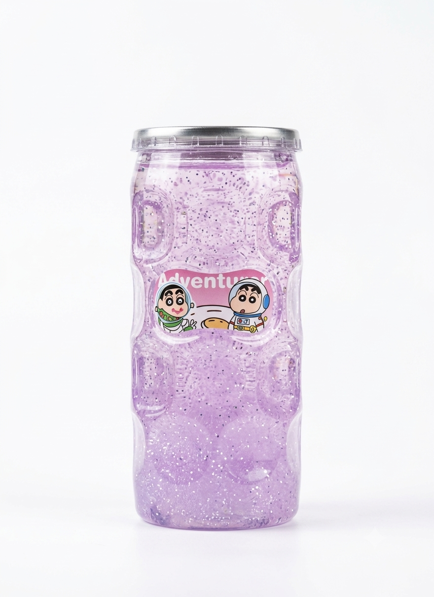 Shinchan Space Adventure Glitter Slime Bottle with Surprise Charm