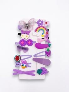 Colorful Cartoon Hair Clips Set