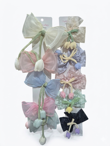 Tulip Bow Hair Clips
