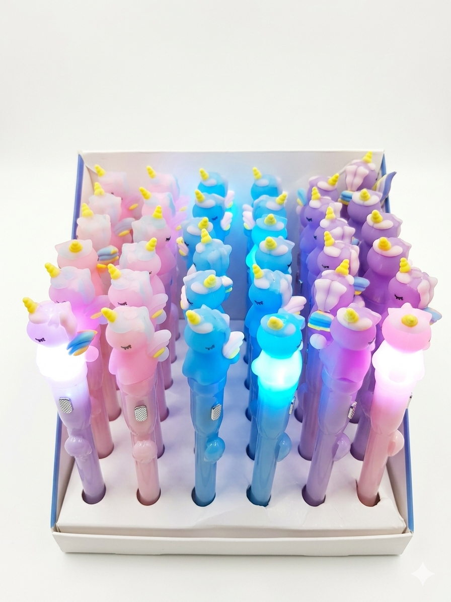 LED Light Up Unicorn Pen