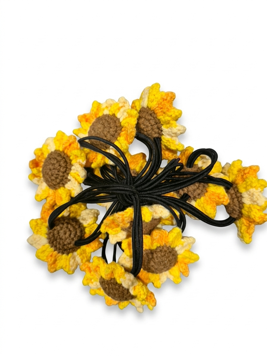 Handcrafted Crochet Nature Hair Clips and Ties