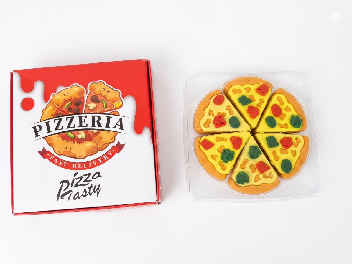 Pizza Shape Eraser For Kids