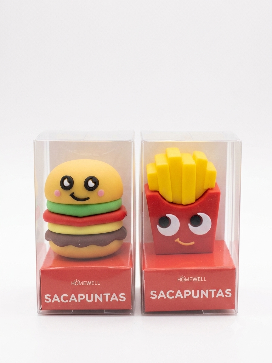Homewell Burger and French Fries Shaped Novelty Pencil Sharpener