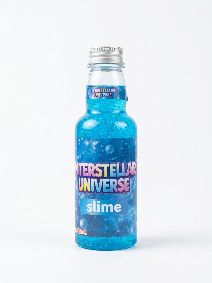 Interstellar Universe Galaxy Glitter Slime Bottle