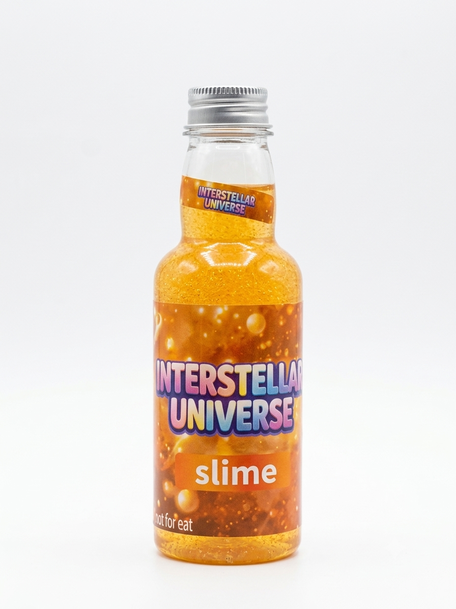 Interstellar Universe Galaxy Glitter Slime Bottle