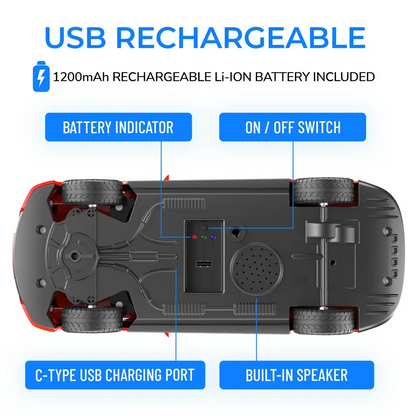 Mirana Tracer RC Car with Bluetooth Speaker & App Control