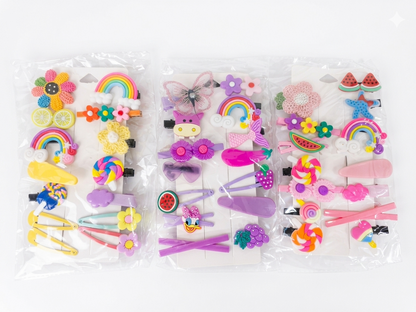Colorful Cartoon Hair Clips Set