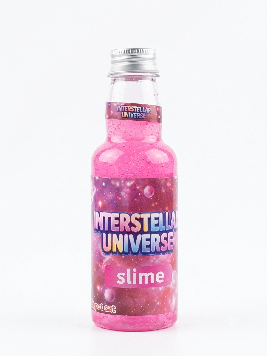 Interstellar Universe Galaxy Glitter Slime Bottle