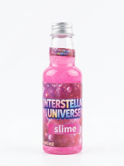 Interstellar Universe Galaxy Glitter Slime Bottle