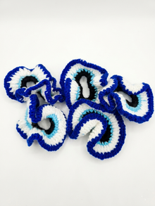 Handmade Crochet Evil Eye Scrunchie