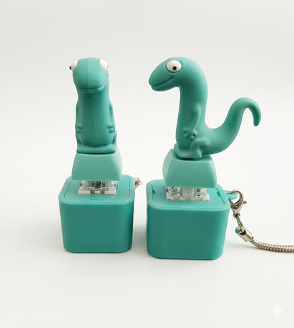 Cute Dinosaur Lizard Button Sound LED Keychain