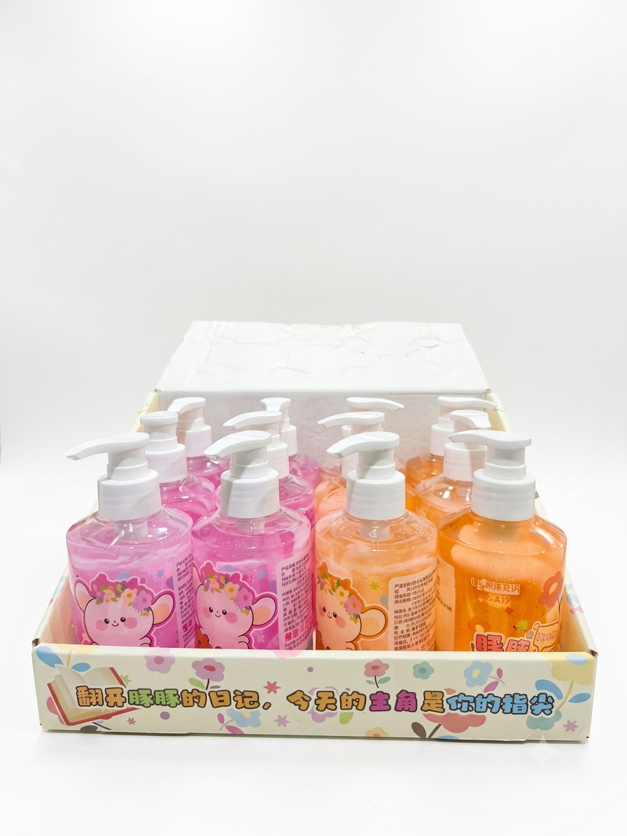 Bear and Capybara Glitter Slime Pump Bottle