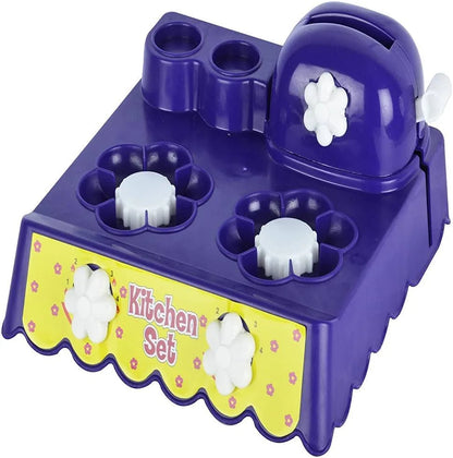 Giggles Funskool Complete Kithcen Playset, Realistic Pretend Cooking Toy for Kids, Encourages Learning & Development, Fun Activity for Babies, Gift Set for Girls, Age 3+ Years