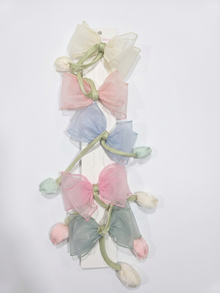 Tulip Bow Hair Clips