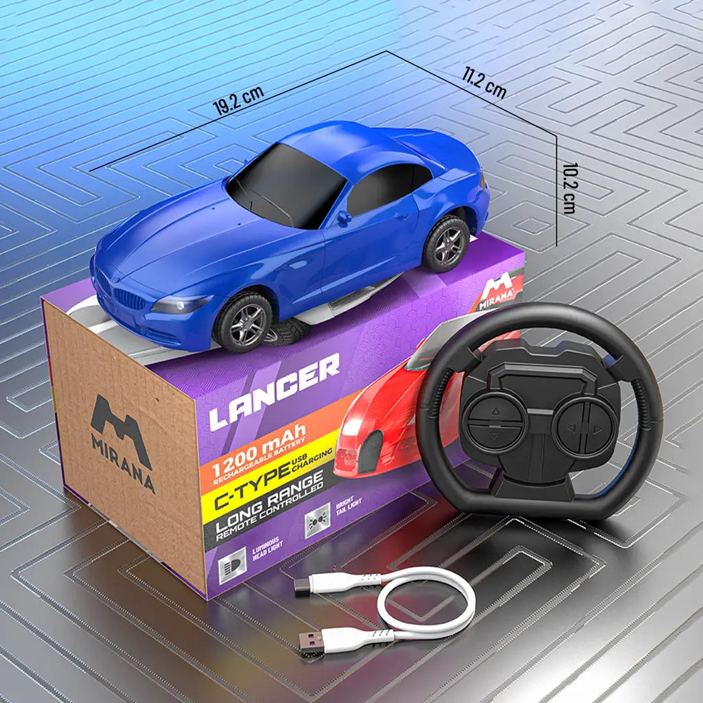 Mirana Lancer 1:24 Scale RC Racing Car with Steering Wheel Remote