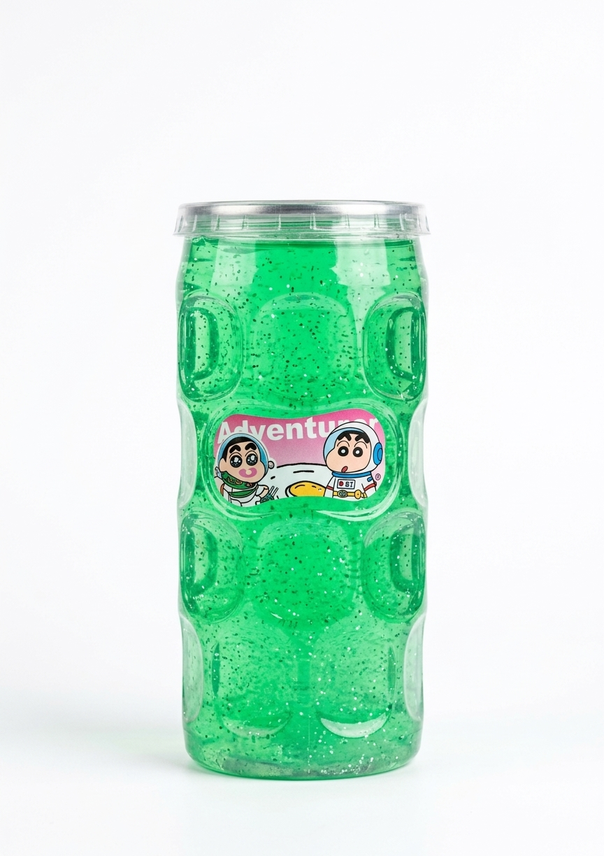Shinchan Space Adventure Glitter Slime Bottle with Surprise Charm