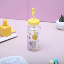 Cute Printed Plastic Sipper Bottle with Straw - 540ml