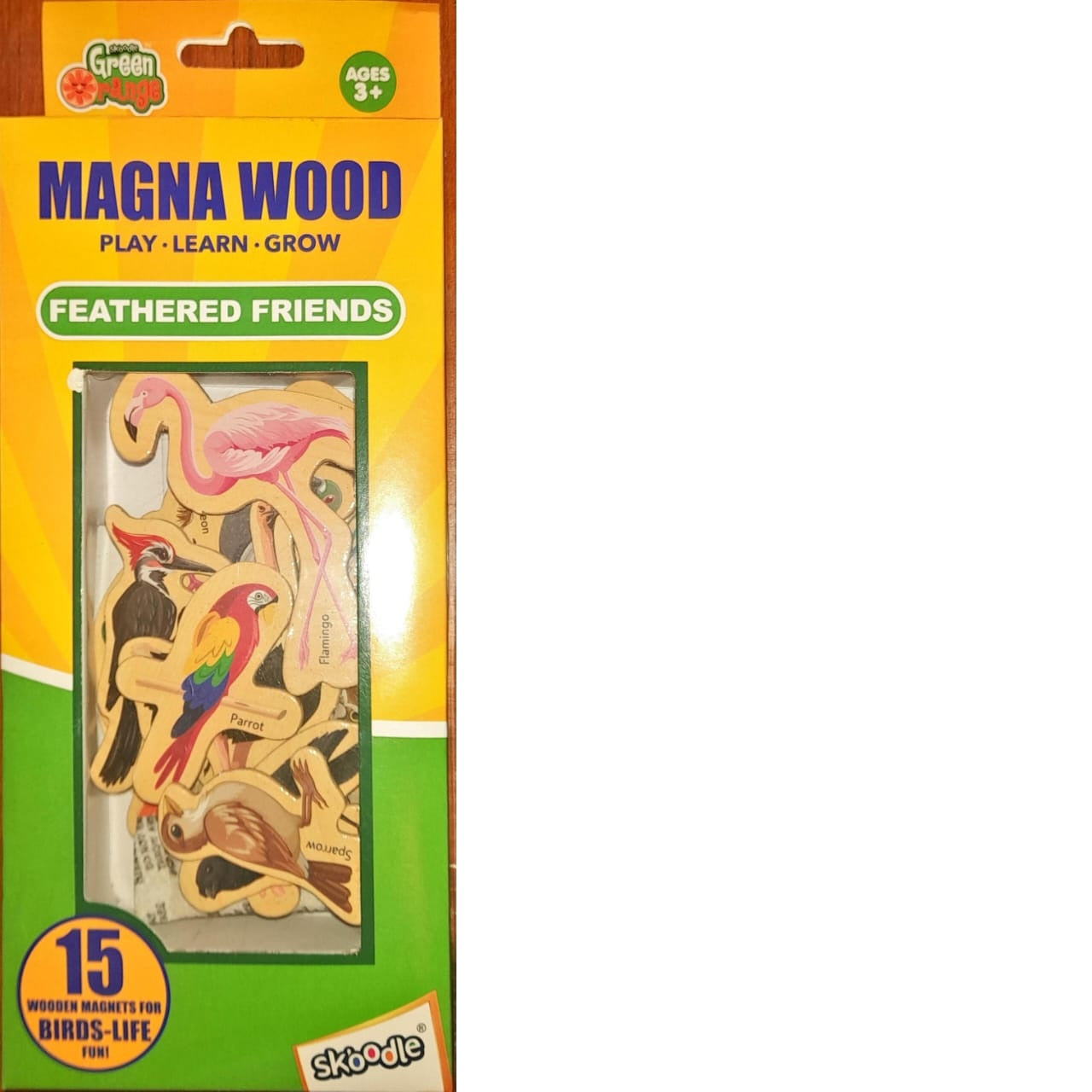 Skoodle Magna Wood - FEATHERED FRIENDS - 15 Wooden Magnets