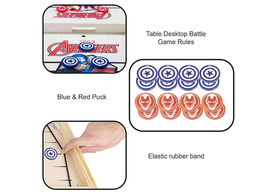SKOODLE Avengers Sling Puck Game Portable Table Board Game for Kids and Adults, Tabletop Slingshot Games for Boys and Girls, Desktop Sport Board Game, Birthday Gift