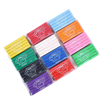 SKOODLE Clay Star, Set of 12 Multicolor Reusable & Non Toxic Clays for Kids (160 GMS Each) Never-Dries, Never-Hardens, Creative Art Crafts Gift for Kids, for 3+ Years
