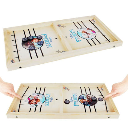 Skoodle Sling Puck Game Board String Hockey Toy (Frozen) Portable Table Interactive Board Game for Kids & Adults, Desktop Board Game for All Age Group