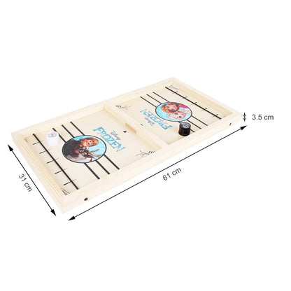 Skoodle Sling Puck Game Board String Hockey Toy (Frozen) Portable Table Interactive Board Game for Kids & Adults, Desktop Board Game for All Age Group