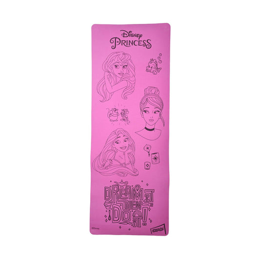 SKOODLE Disney Princess Kids Yoga Mat Anti-Skid, Washable & Non-Toxic Durable & Portable (22x58) inches Travel Friendly Carrying Strap Varied Colors Ages 3+
