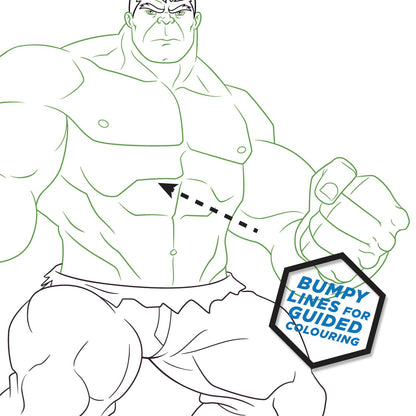 SKOODLE Marvel Avengers Colouring Frames for Kids - DIY, Fun Filled Colouring/Painting Sheets, Specially Crafted to Enhance Play & Colouring Experience (6 Sheets + 12 Color Sticks + 6 Strings)