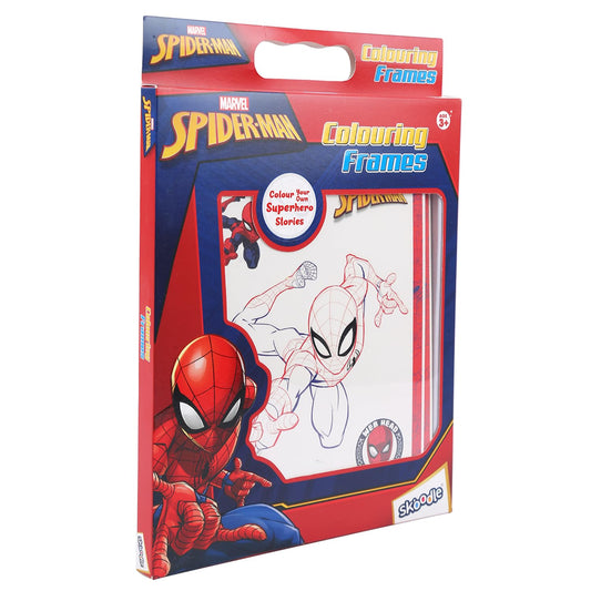 Skoodle Marvel Spiderman Colouring Frames for Kids, Specially Crafted to Enhance Play & Colouring Experience