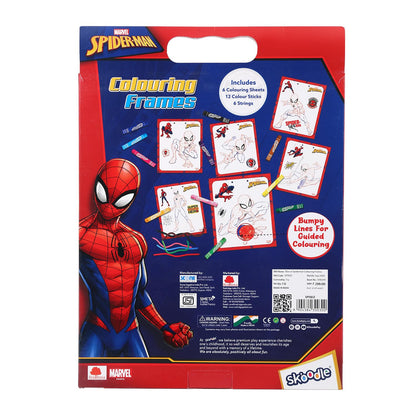 Skoodle Marvel Spiderman Colouring Frames for Kids, Specially Crafted to Enhance Play & Colouring Experience