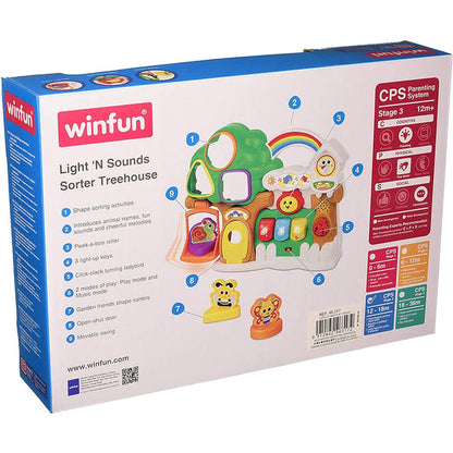 Winfun Light N Sounds Sorter Treehouse Baby Learning Toy | Age 12M+