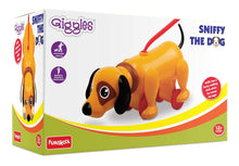 Funskool Giggles - Sniffy The Dog , Pull along toy , Head bobs,Tail wags,Encourages Walking , Toy for 1 year old, Infant and Preschool Toys, 12 months & above