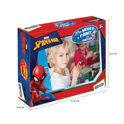 Skoodle Spiderman Creative Kids Art and Craft Kit - Fridge Magnet Making DIY Toy for Ages 8 Years & Above, Fun Kids Activity - Includes Moulds and Paints for Endless Crafting Adventures