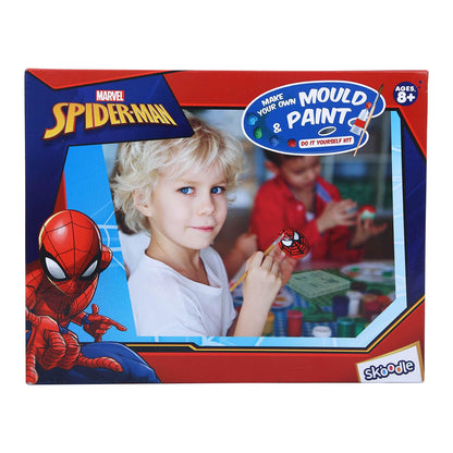 Skoodle Spiderman Creative Kids Art and Craft Kit - Fridge Magnet Making DIY Toy for Ages 8 Years & Above, Fun Kids Activity - Includes Moulds and Paints for Endless Crafting Adventures