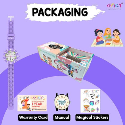 SPIKY Round Stylish Analog Watch for Kids | Rotating Bezel, Separate Minutes Display | 30M Water Resistant | Textured & Soft Silicone Strap | Best Birthday Gift Wrist Watches for Boys & Girls | Age 2-12 yrs