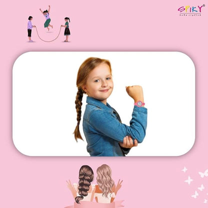 SPIKY Round Stylish Analog Watch for Kids | Rotating Bezel, Separate Minutes Display | 30M Water Resistant | Textured & Soft Silicone Strap | Best Birthday Gift Wrist Watches for Boys & Girls | Age 2-12 yrs