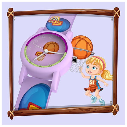 SPIKY Analog Kids Watch | Sports Theme Floral Printed Dial & Strap | Unbreakable TPU Strap | 30M Water Resistant, Fun & Stylish Watch | Best Birthday Gift for Boy and Girls | Suitable for 2 to 8 Years