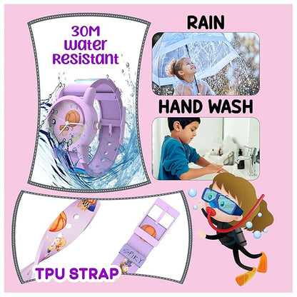 SPIKY Analog Kids Watch | Sports Theme Floral Printed Dial & Strap | Unbreakable TPU Strap | 30M Water Resistant, Fun & Stylish Watch | Best Birthday Gift for Boy and Girls | Suitable for 2 to 8 Years