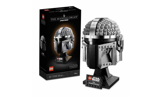 LEGO Star Wars The Mandalorian Helmet 75328 Building Kit for Adults; Collectible Brick-Built Display Model
